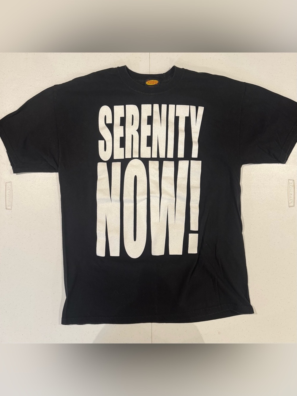 Vintage Y2K Seinfeld Ripple Junction Serenity Now t shirt size large George